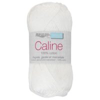Fil Caline 100% coton blanc 101 pour crochet, tricot, amigurumi et layette
