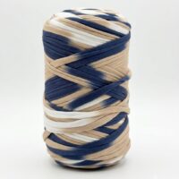 Pelote de Trapilho Satin Stretch Dune Marine bleu marine, beige et écru