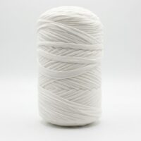 Pelote de Trapilho Satin Stretch Cappuccino Blanc laiteux