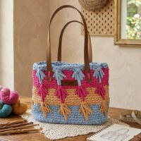 Kit crochet Sac MAMBO coloré – sac au crochet avec tutoriel vidéo – Lou Passion