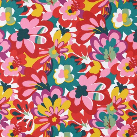 Tissu cretonne coton FALBALA Rouge 160 cm