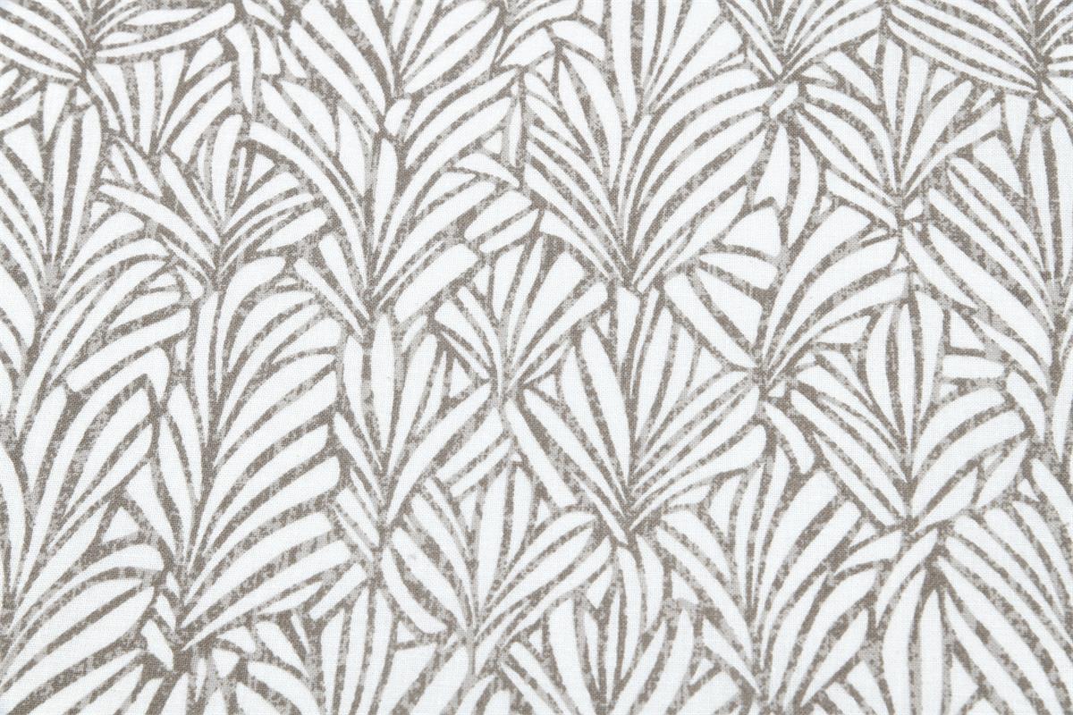 Tissu coton ameublement motif feuilles naturel