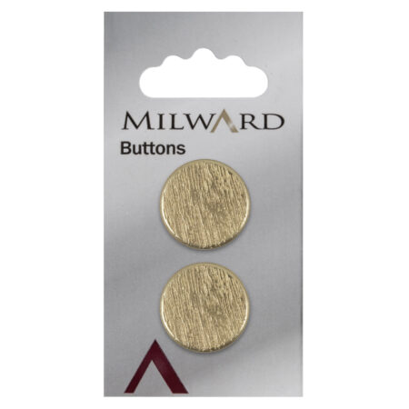 Boutons dorés texturés Milward – 20 mm – Lot de 2