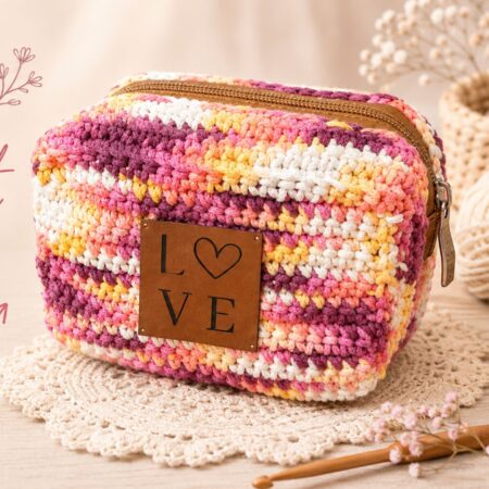 Kit trousse au crochet avec fermeture éclair en Tricoton Multi