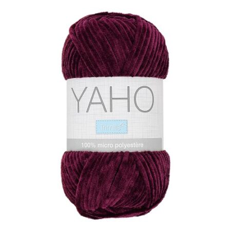 YAHO – Fil chenille effet velours, 100 g – 10 coloris