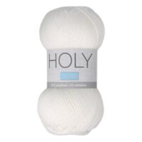 Pelote de fil Holy Trimits avec lurex, coloris blanc 101.