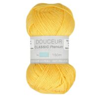 Pelote Douceur Classic Premium de Trimits, coloris jaune 1991.