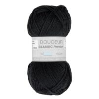 Pelote Douceur Classic Premium de Trimits, coloris noir 0585.