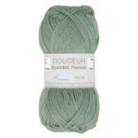 Pelote Douceur Classic Premium de Trimits, coloris vert sauge 1515.