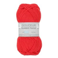 Pelote de laine Douceur Classic Premium Trimits, coloris rouge 0877.