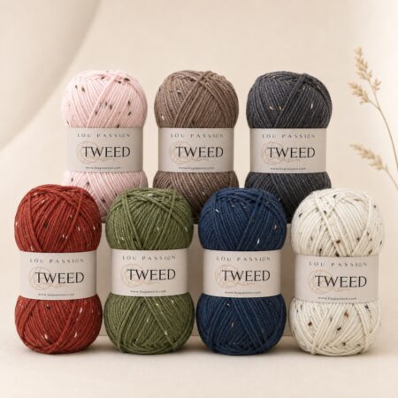 Gamme de pelotes Tweed Lou Passion aux coloris mouchetés