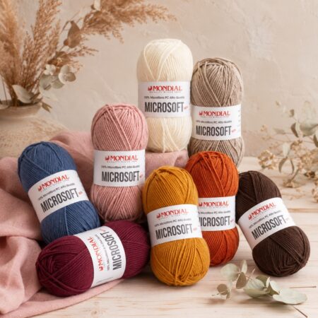 Pelotes de laine Micro Soft Mondial disponibles chez Lou Passion