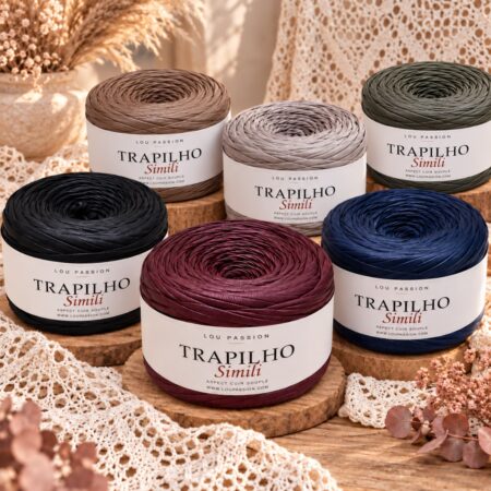 Pelotes de Trapilho Simili Lou Passion, fil aspect cuir souple pour sacs au crochet