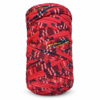 Pelote de Trapilho Satin Stretch tartan rouge Lou Passion