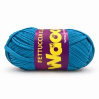 Ruban élastique Lycra WAOO bleu tropical pelote 300g 110m pour sac au crochet