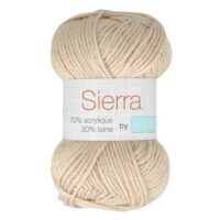 Pelote de laine Sierra by Trimits beige 1676 – 50 g, 90 m, pour tricot et crochet