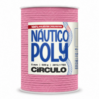 Fil Náutico Poly Círculo 5 mm Freesia 6016 rose – cordon polyester pour sac au crochet