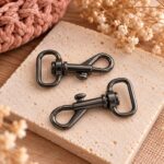 Mousquetons 15 mm noirs pour sac – lot de 2