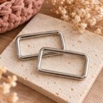 Boucles rectangulaires 30 mm nickel argenté pour sac – lot de 2