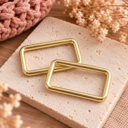 Boucles rectangulaires 30 mm dorées pour sac – lot de 2
