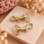Mousquetons 15 mm dorés pour sac – lot de 2