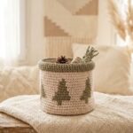 Panière Sapin au crochet beige et vert – Kit LesPtitesBouill x Lou Passion
