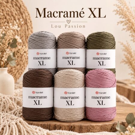 Macramé XL YarnArt – Fil polyester pour crochet et macramé
