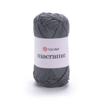 Pelote de fil YarnArt Macramé 159 Graphite pour sacs et accessoires au crochet.